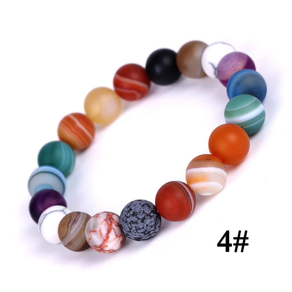 Wholesale Eight Planets Natural Stone Beads Bracelet